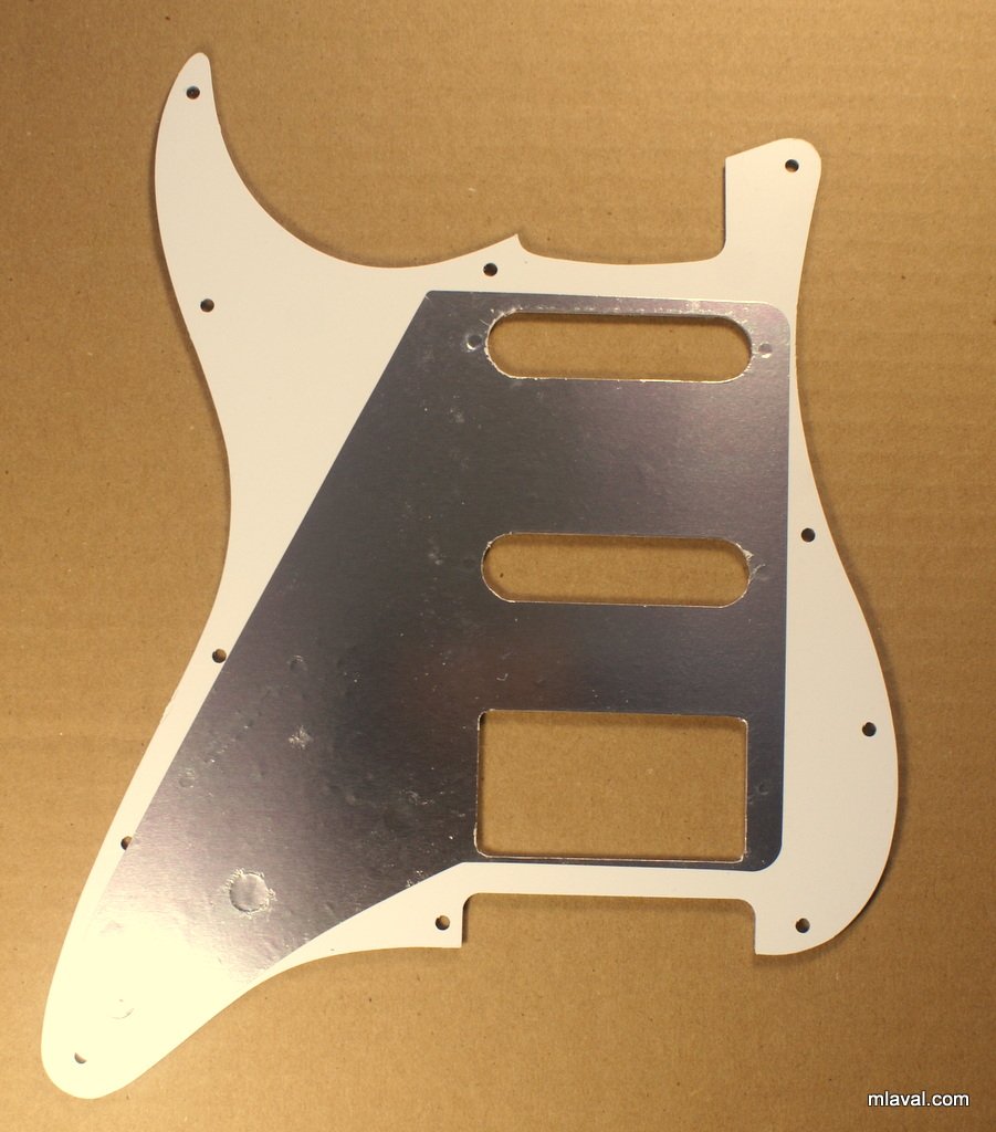 (B80)Custom 4 Ply Guitar Pickguard For Strat HSS Squared, Tortoise Dark