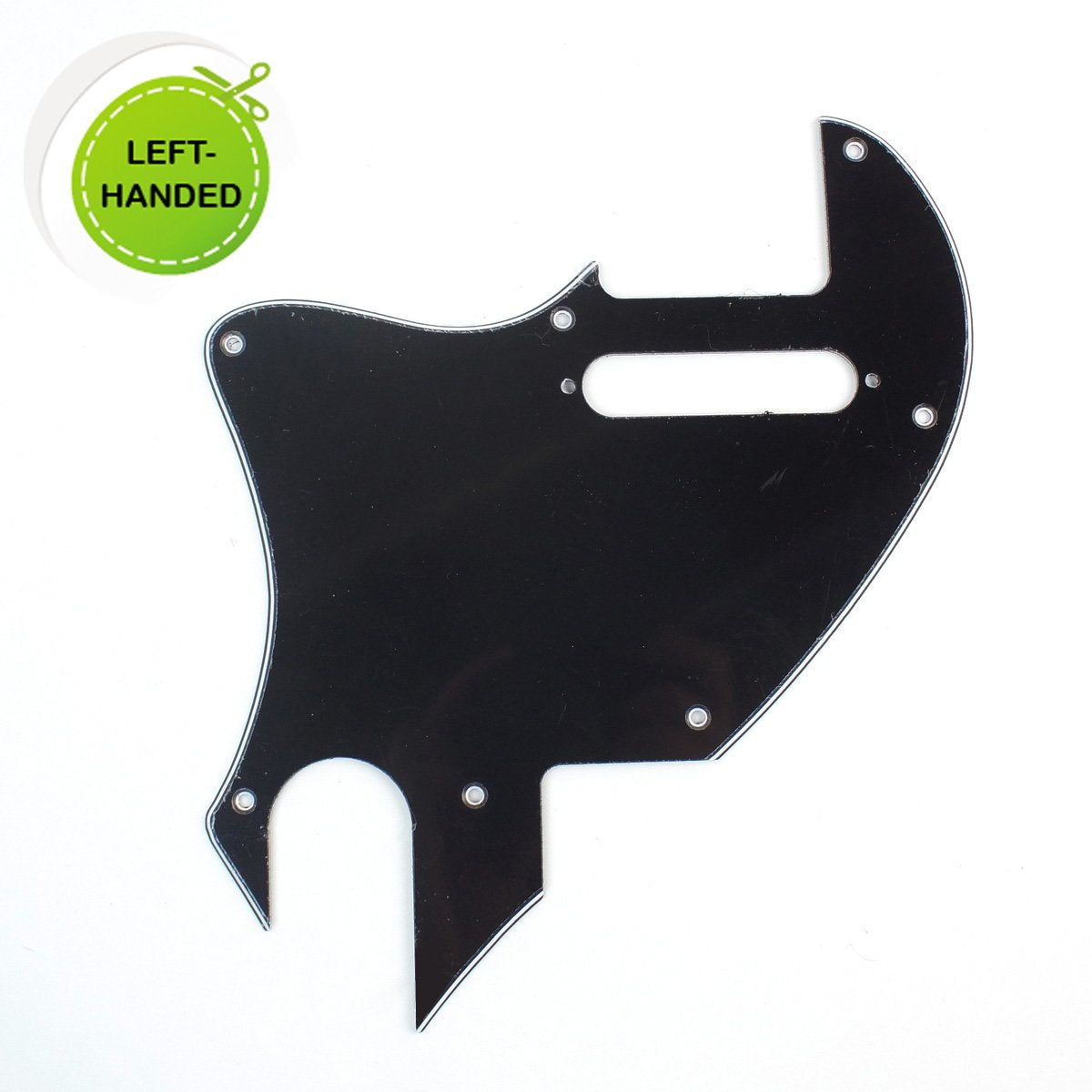 Left-handed Guitar Pickguard for Tele F Hole Convertion,3Ply Black