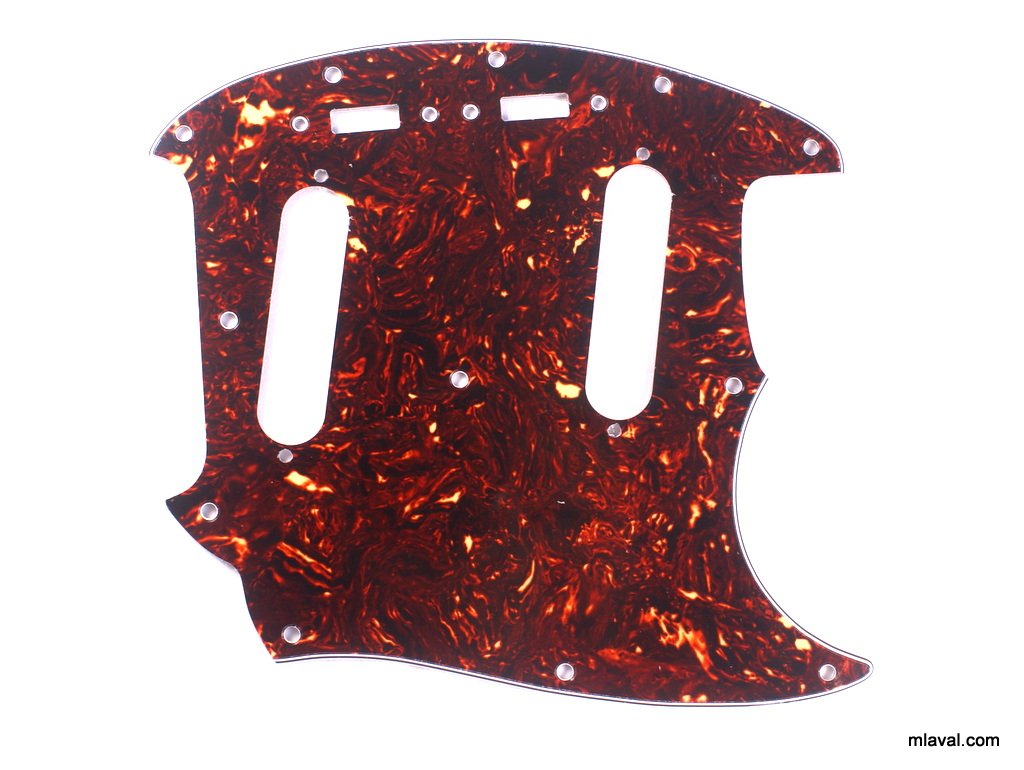 Guitar Pickguard Fits Mustang Classic Series style,4ply Brown Tortoise