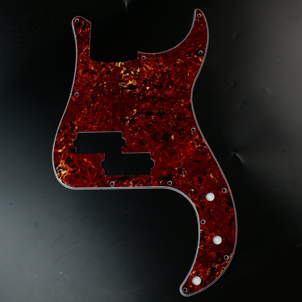 Custom Guitar Pickguard fits Precision Bass PB 13 Hole,4Ply Red Tortoise