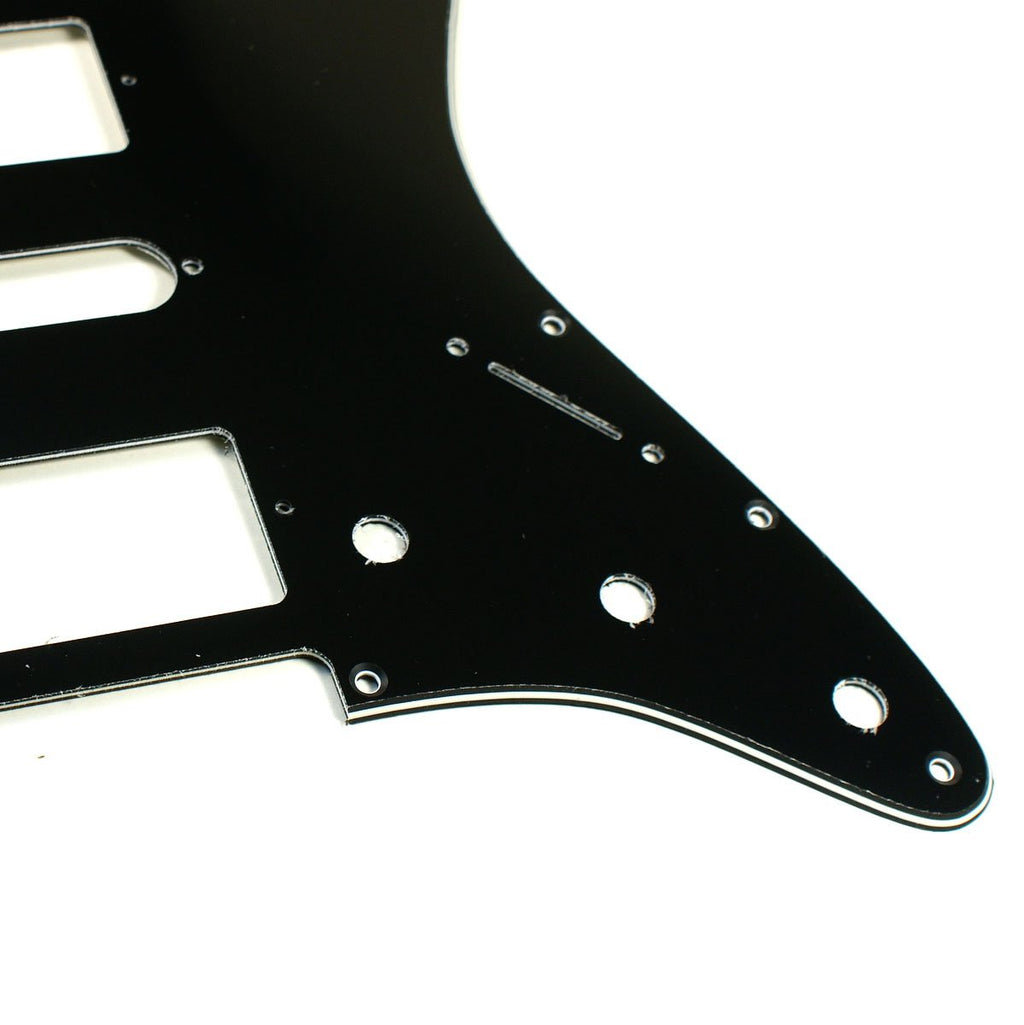 3 Ply Guitar Pickguard For Fender Stratocaster Strat HSH Pickups -BLACK (B29)