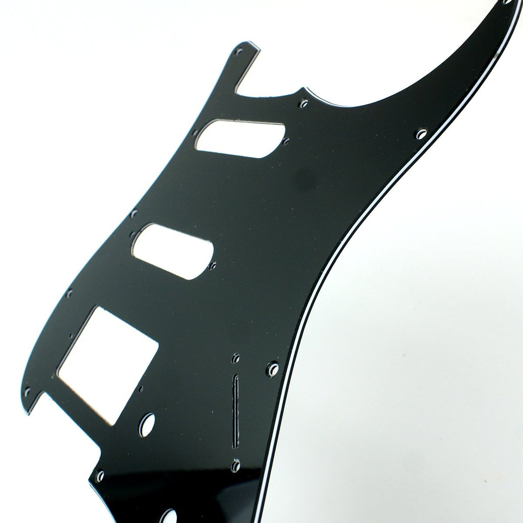 (A44)Custom Guitar Pickguard For Strat HSS Layout style ,3ply Squared Black