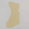 Left-handed Custom Danelectro U2 Style Guitar Pickguard, 1Ply Cream