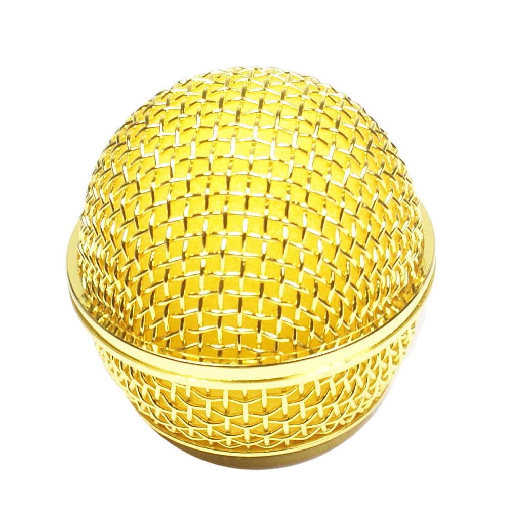 (E21) Microphone Mesh Grille For Shure SM58 Microphone,Gold Plated USA