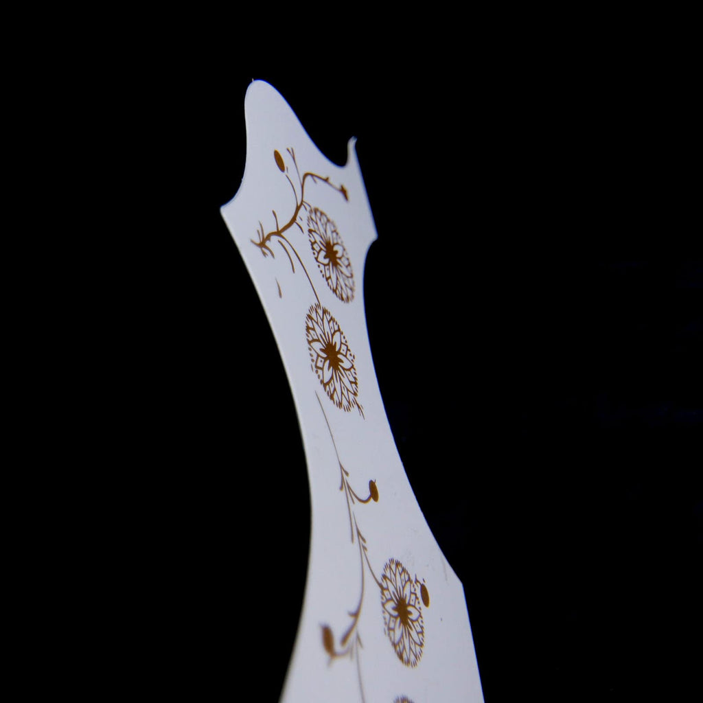 (220J08) Left-Handed Cutaway Style Self-adhesive Acoustic Guitar Pickguard, White