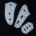 Control Plate Set For Jaguar Style Guitar,Plastic PVC 4ply White Pearloid (Set of 3)