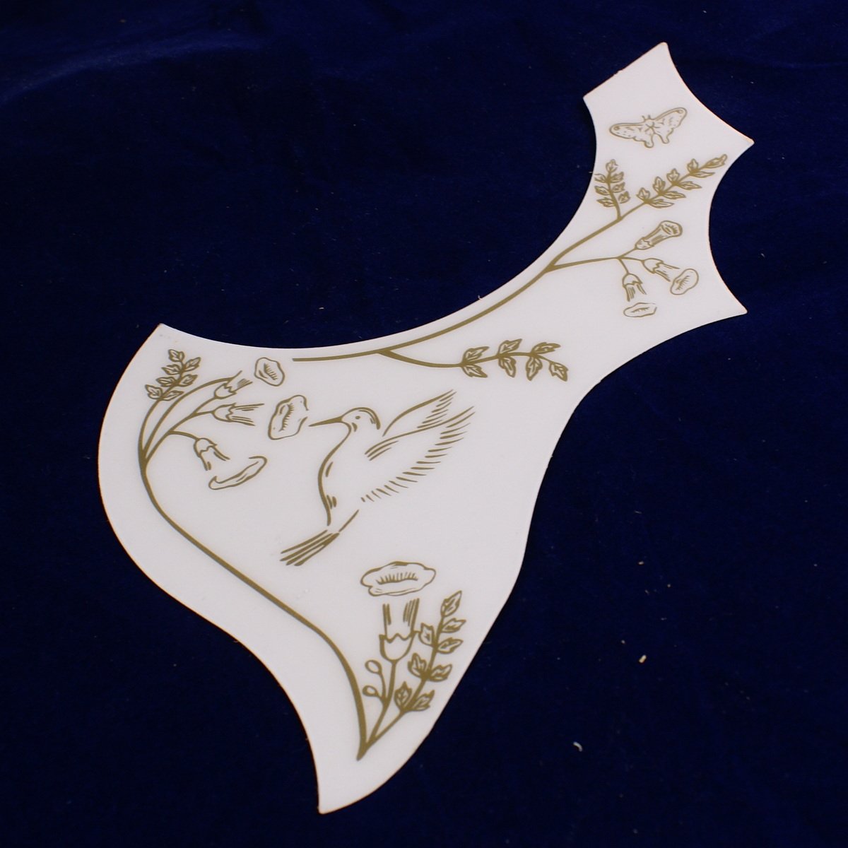 Hummingbird Style Acoustic Guitar Pickguard,Style-2,white/gold