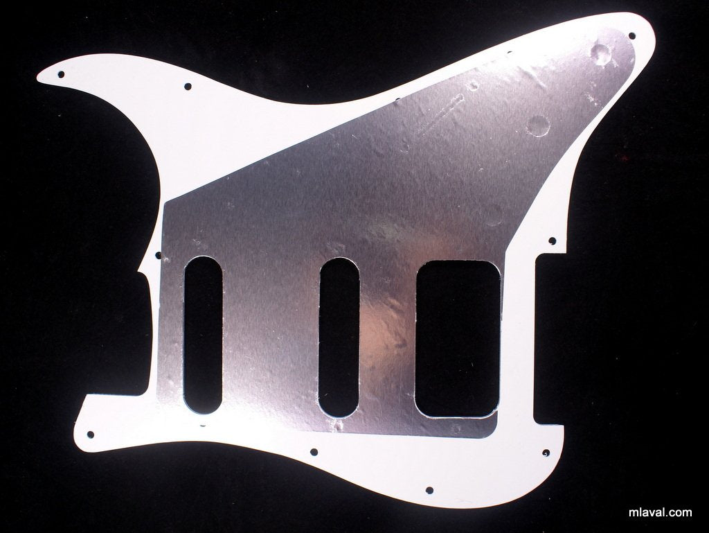 Custom 3 Ply Left Handed Guitar Pickguard For Strat HSS, WHITE(C18)