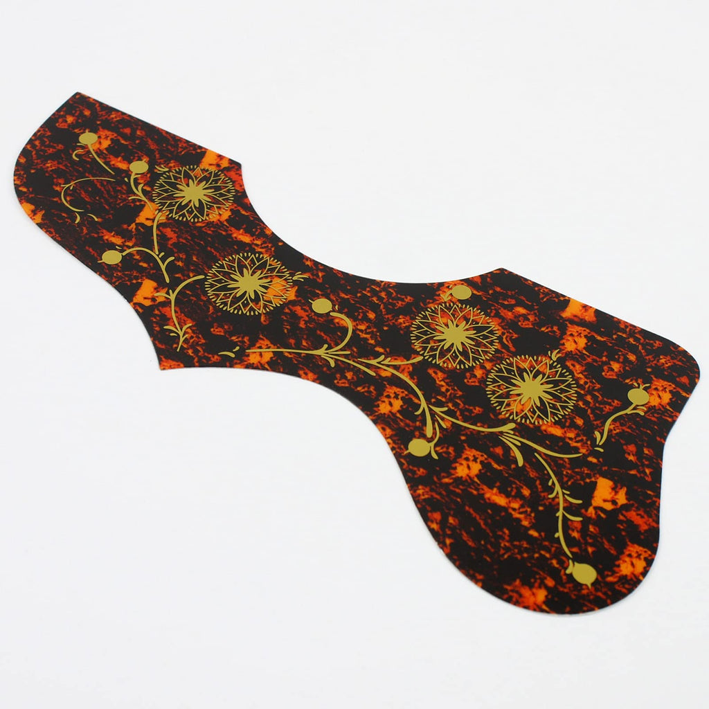 (220J04) Left-handed Style Acoustic Guitar Pickguard, Tortoise brown