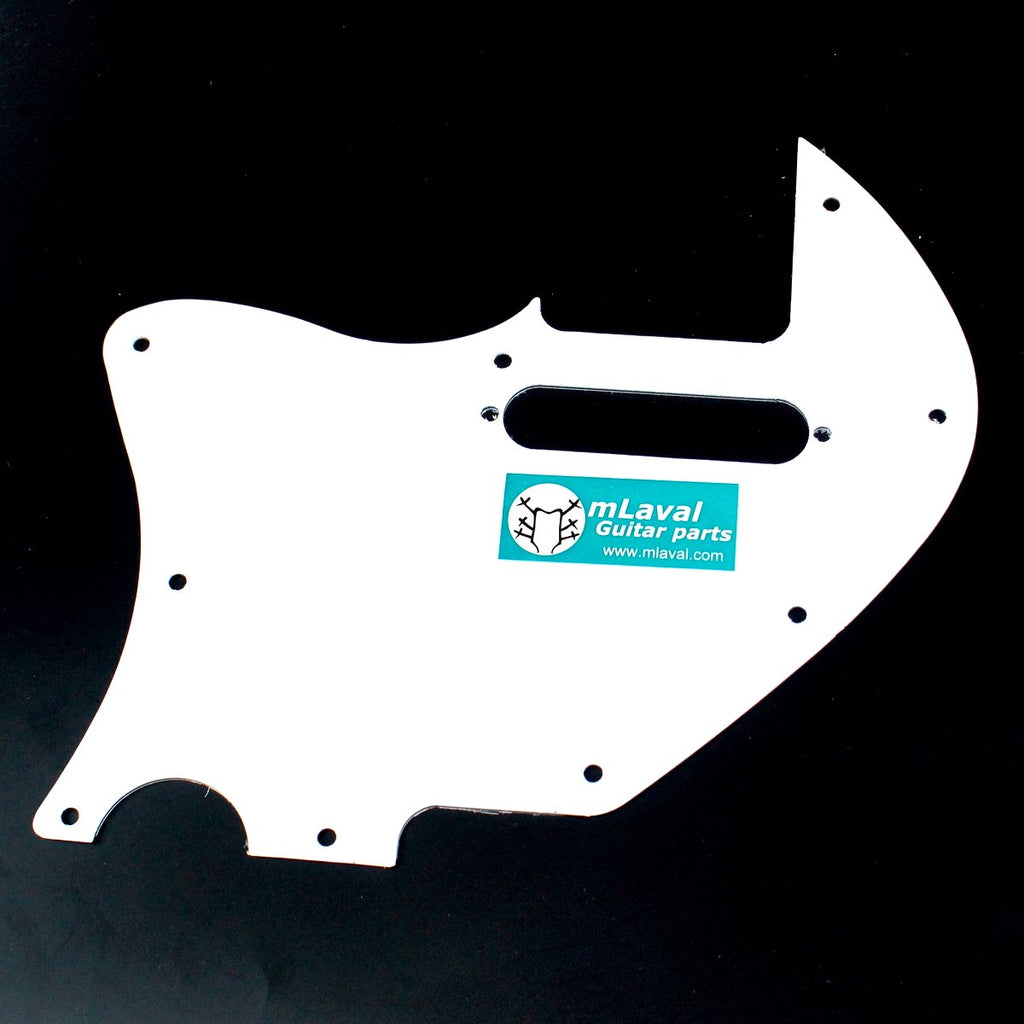 (E32) ACOUSTASONIC TELE Hybrid Style Guitar Pickguard, 3Ply white