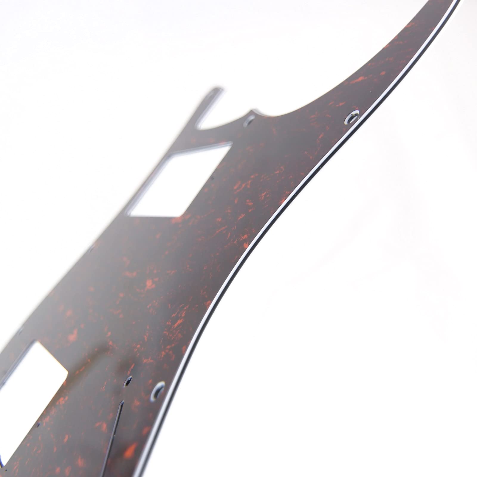 Custom Guitar Pickguard For Strat HH 2-pot Layout, 4ply Red Tortoise