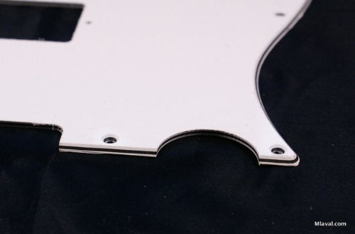 (A47) Guitar Pickguard For Tele with Humbucker cut out style ,3ply White