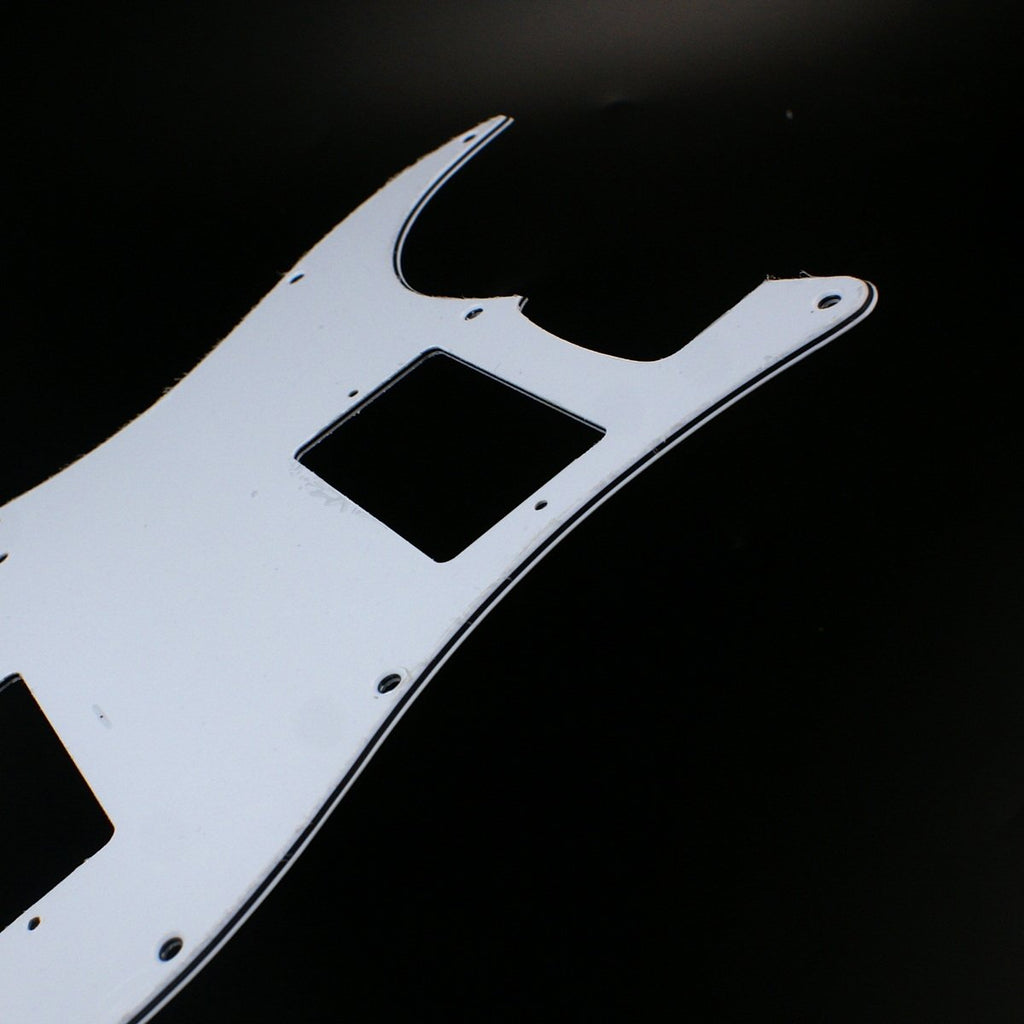 Left handed Strat style HH Layout Guitar Pickguard,3ply White