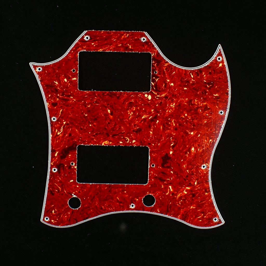 (E40) 4ply SG standard Style Full Face Guitar pickguard,Tortoise Red