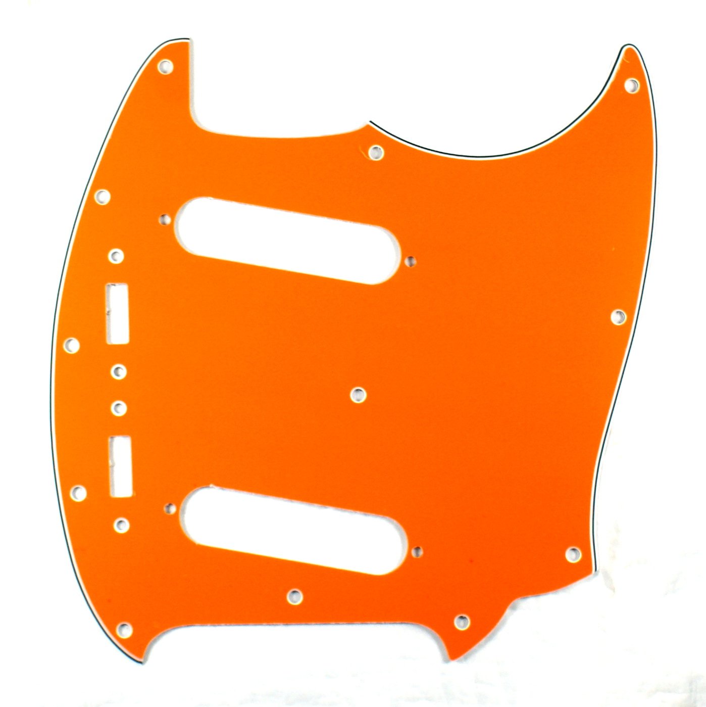 (E66) Custom Guitar Pickguard Fits Fender Mustang Classic Series,4 Ply Orange