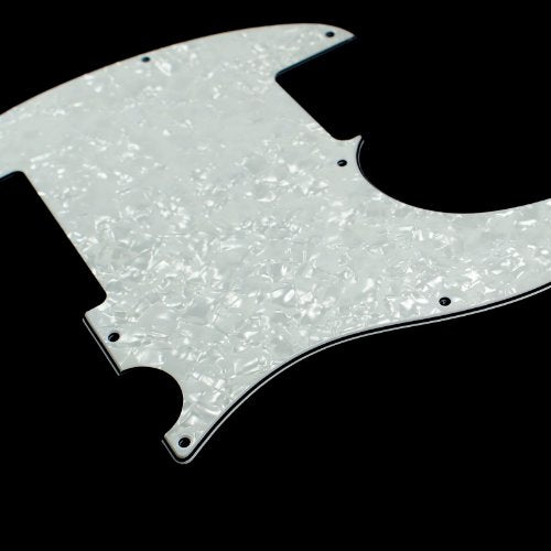 (E64) Guitar Pickguard Fits Telecaster Tele Esquire,4Ply White Pearl USA