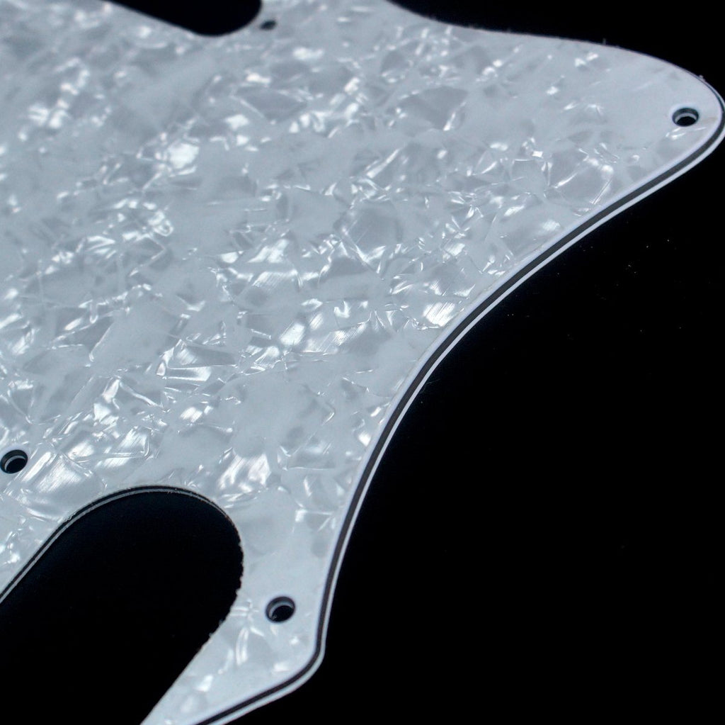 Custom Guitar Pickguard for Tele F Hole Convertion,4ply White Pearloid