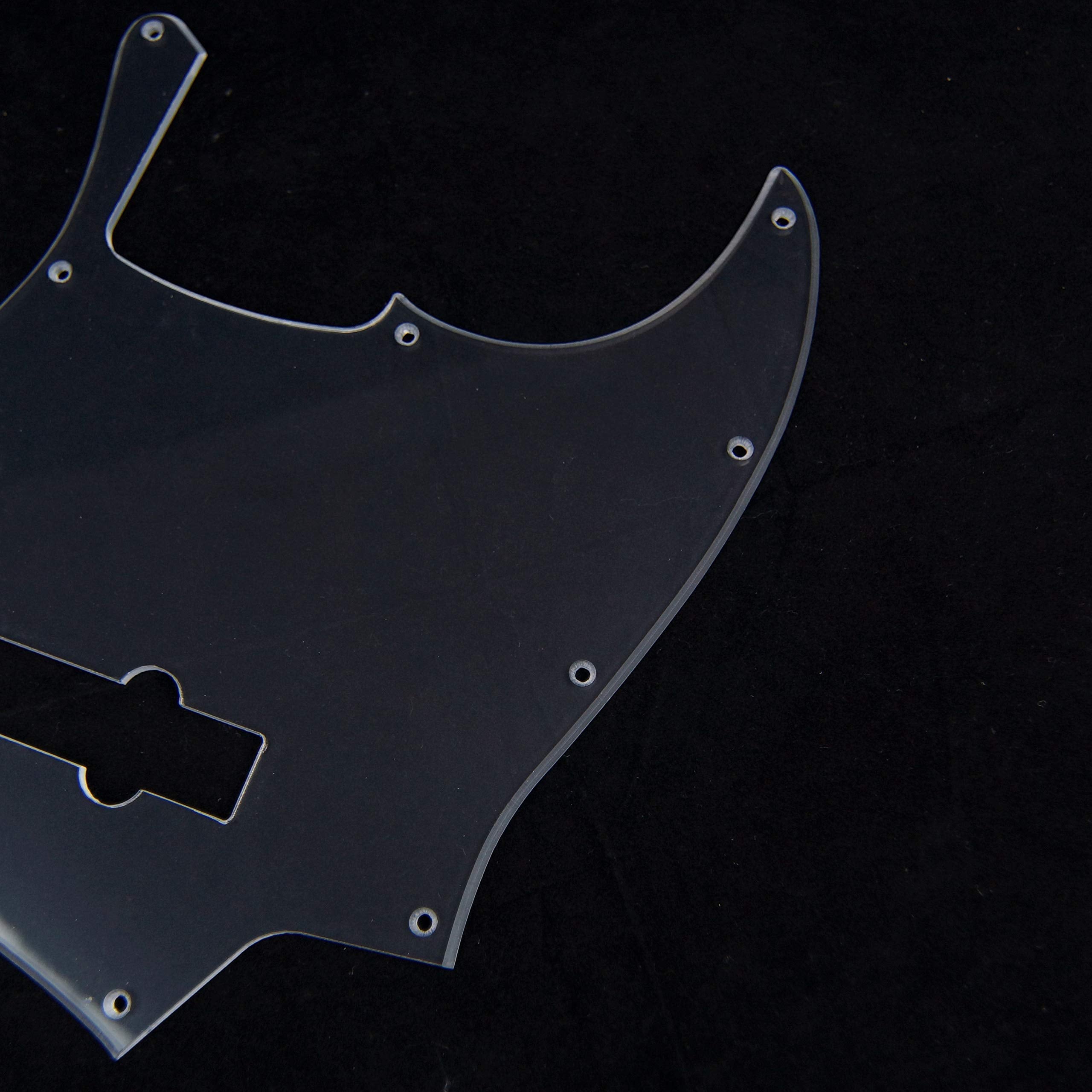 Replacment Pickguard For Jazz Bass 5 String JB,1-ply Clear Transparent