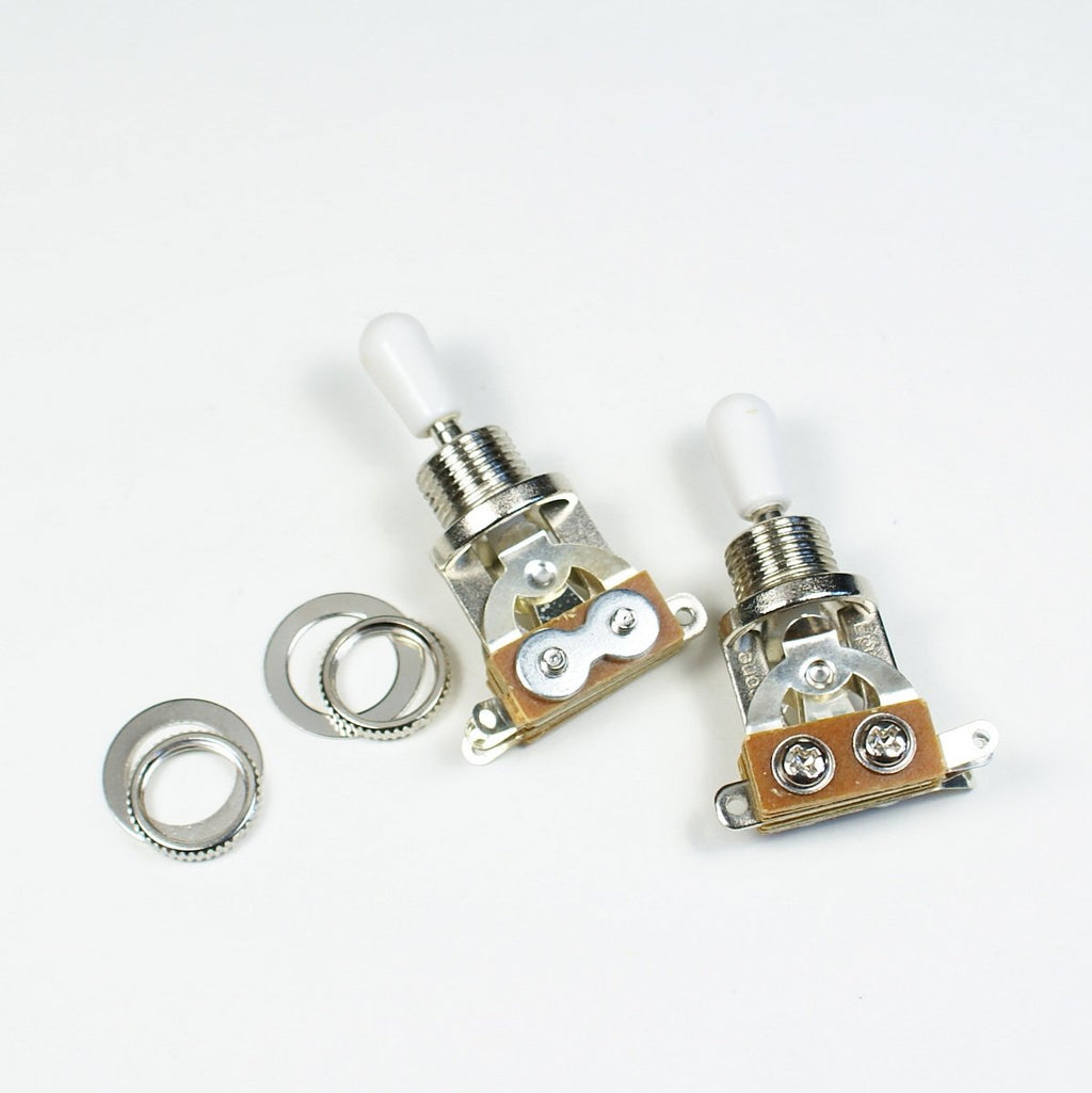 (D44) a Set of 2x 3 Way Toggle Switch Pickup Selectors White for Electric Guitar