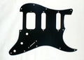 (A44) Custom Guitar Pickguard For Strat HSS Layout style,3ply Rounded Black