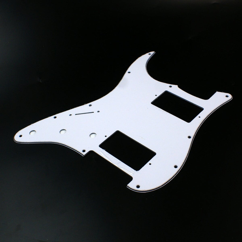 Left handed Strat style HH Layout Guitar Pickguard,3ply White