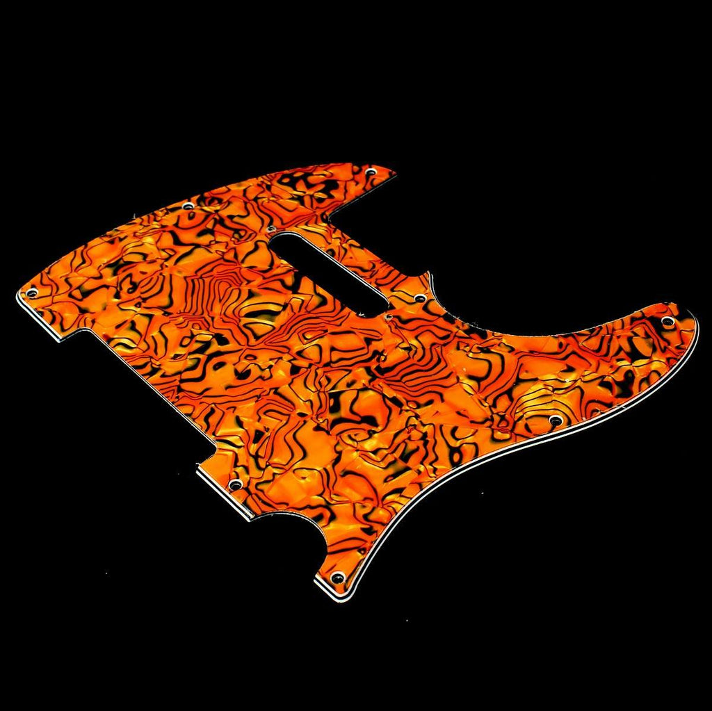 (E90) Custom 4Ply Guitar Pickguard Fits Tele Standard 8 holes, Tiger Stripes