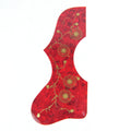 (220J10) Left-handed Style Acoustic Guitar Pickguard, Tortoise Red