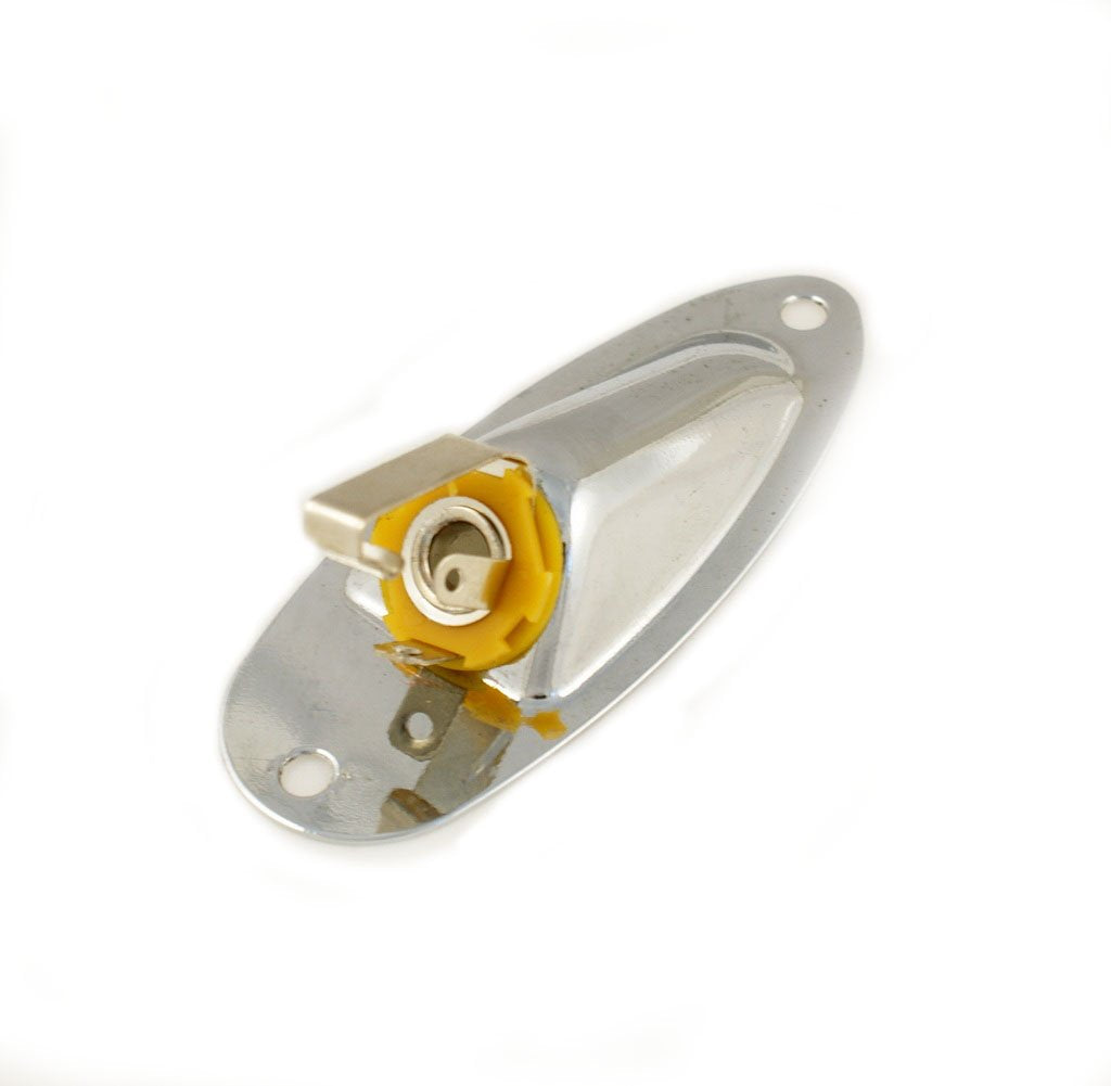 (A28) Output Jack Cup Plate Socket for Strat Guitar, Chrome