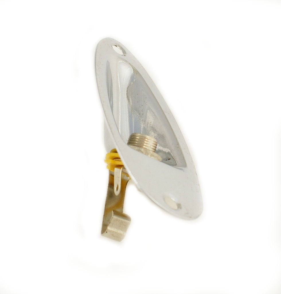(A28) Output Jack Cup Plate Socket for Strat Guitar, Chrome