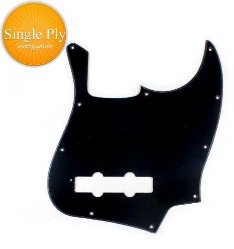 (A81)Custom Single Ply Guitar Pickguard Fits Jazz Bass JB, BLACK