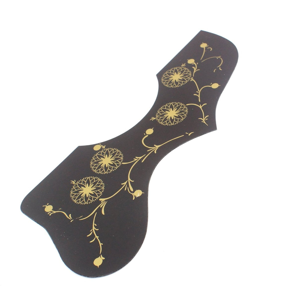 (22J01) Acoustic Guitar Pickguard,Black/gold