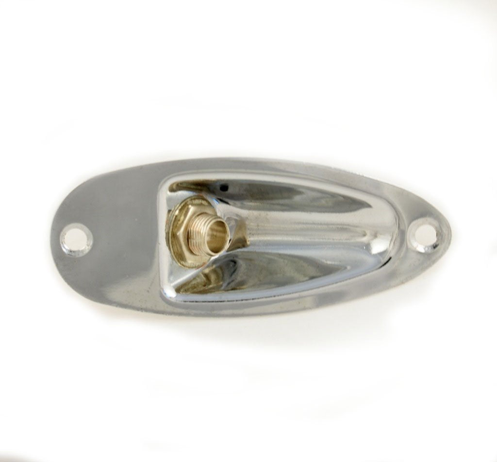 (A28) Output Jack Cup Plate Socket for Strat Guitar, Chrome