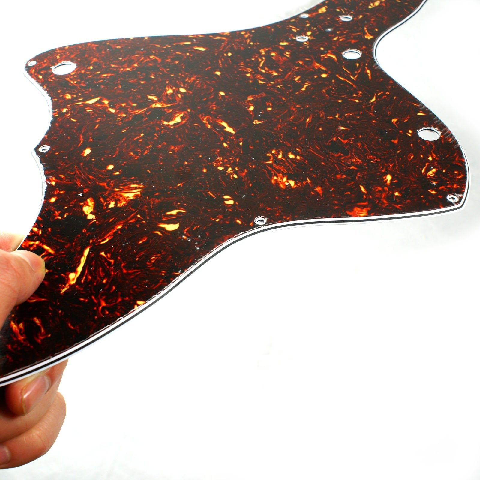 (E70) Custom Vintage Guitar Pickguard For Harmony H19 Silhouette,Dark Tortoise