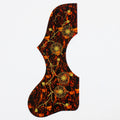 (220J04) Left-handed Style Acoustic Guitar Pickguard, Tortoise brown