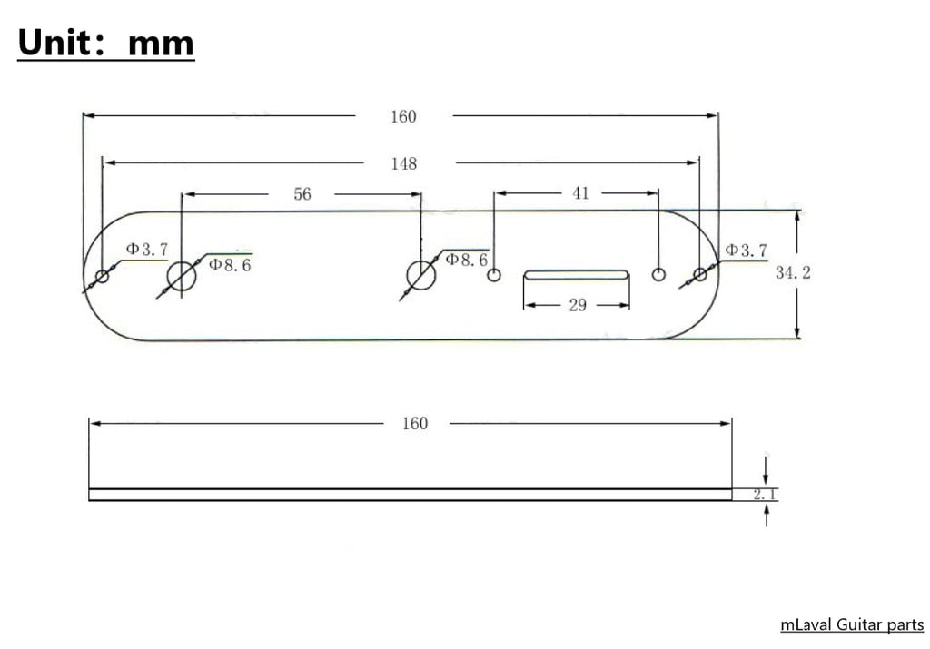 Replacment Standard Control Plate For Tele,Plastic PVC 1ply Cream