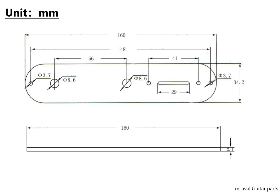 Replacment Standard Control Plate For Tele,Plastic PVC 1ply Cream