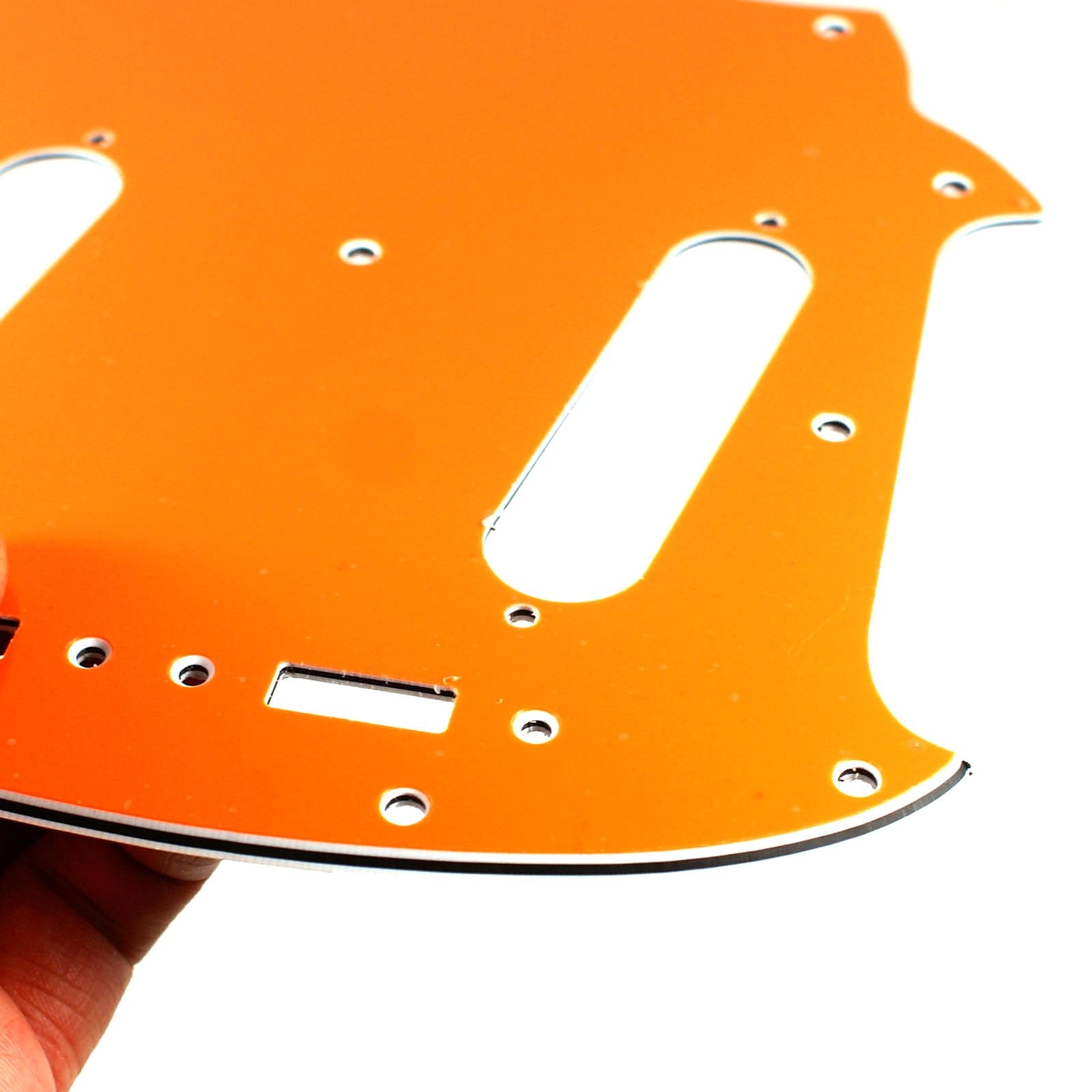 (E66) Custom Guitar Pickguard Fits Fender Mustang Classic Series,4 Ply Orange