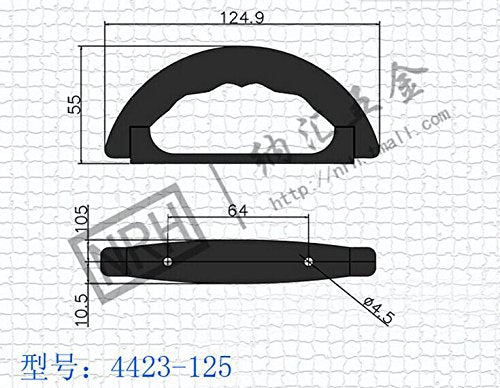 Plastic Case Handle for Guitar case Musical case or Luggage,4423 Black