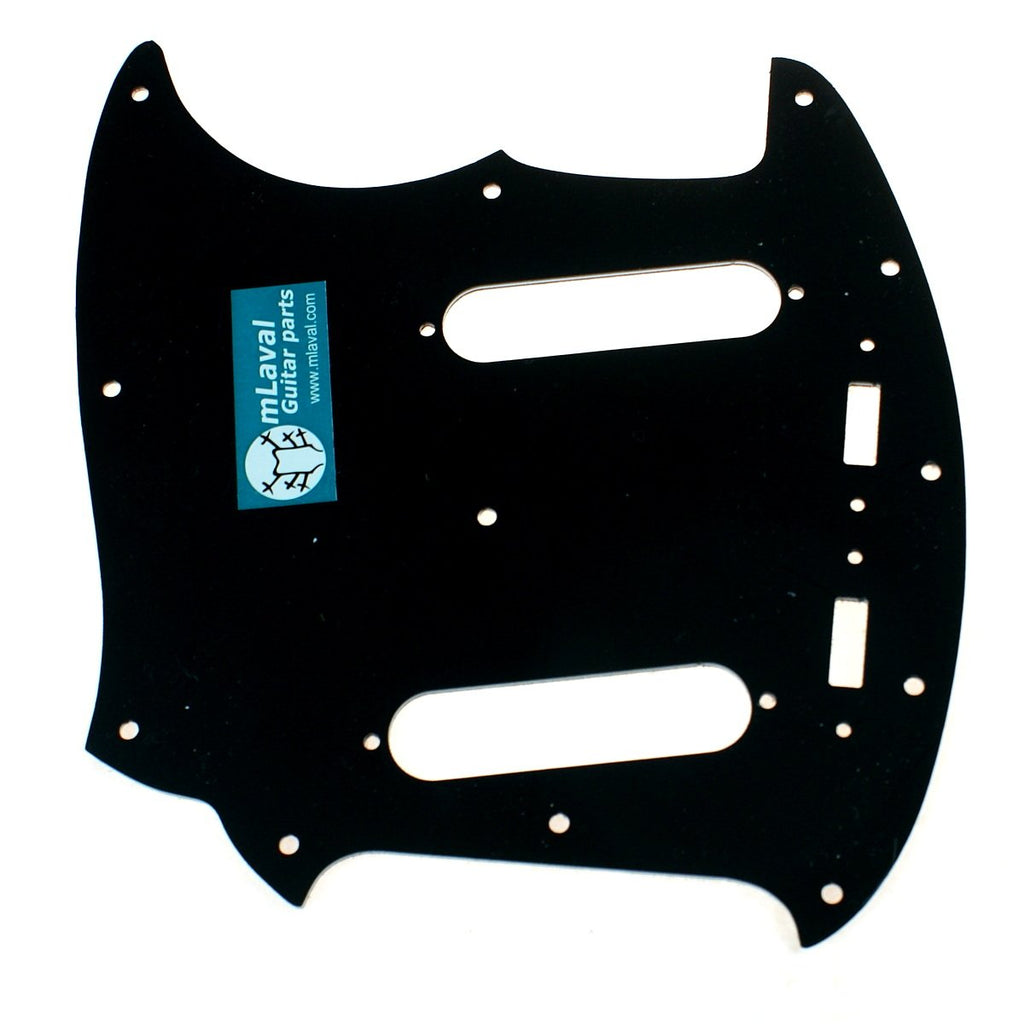 (A69)Custom 3 Ply Guitar Pickguard Fits Mustang Classic Series, BLACK