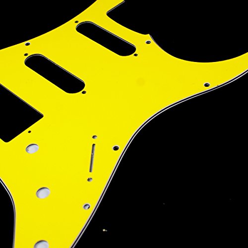 Custom Guitar Pickguard for Strat HSS Layout Style, 4ply Yellow