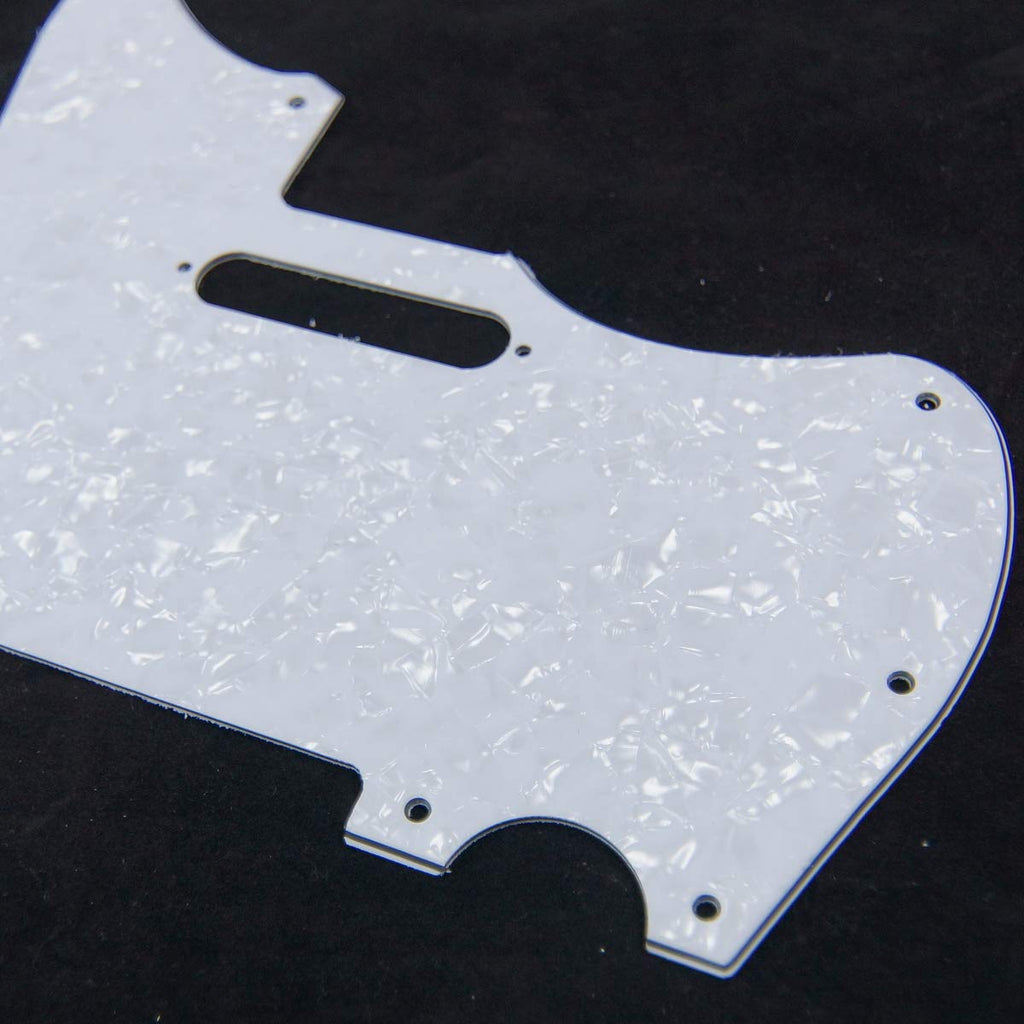 Jazzcaster/telemaster Hybrid Style Guitar Pickguard,1 pickup, White Pearloid