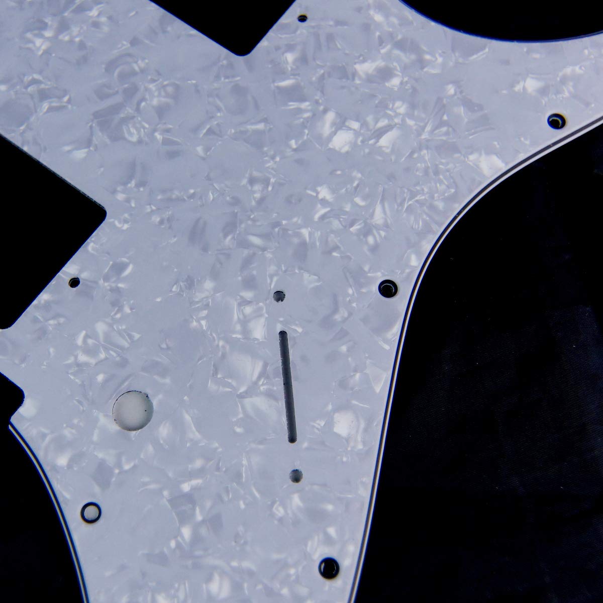 Custom Guitar Pick Guard for Ibanez RG 350 DX, 2-Pickup, 4ply White Pearloid