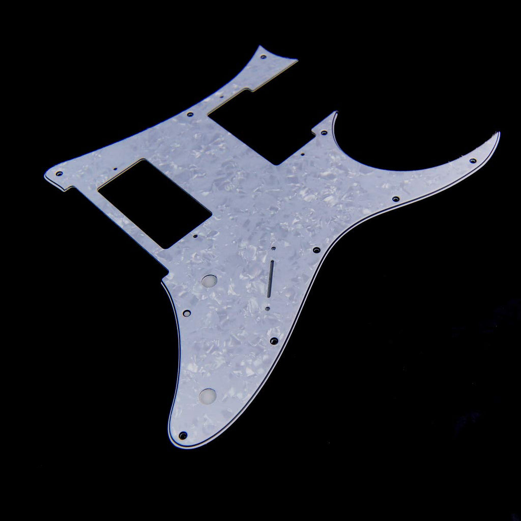 Custom Guitar Pick Guard for Ibanez RG 350 DX, 2-Pickup, 4ply White Pearloid