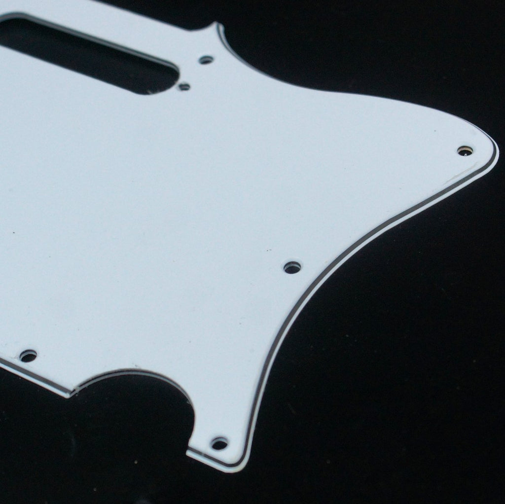 (E32) ACOUSTASONIC TELE Hybrid Style Guitar Pickguard, 3Ply white