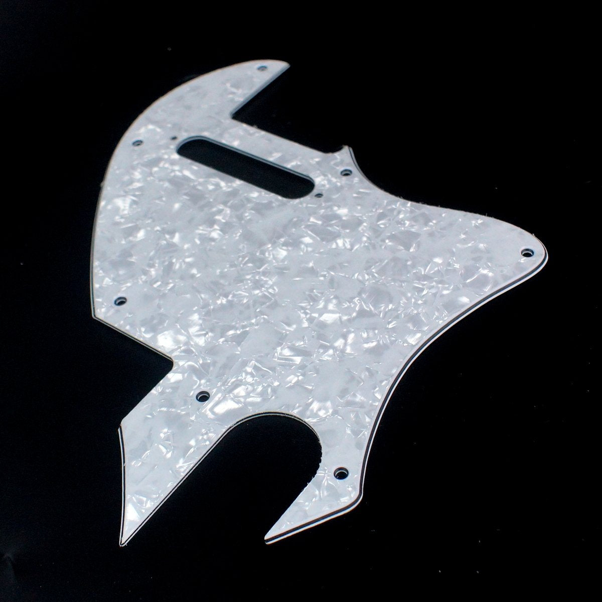 Custom Guitar Pickguard for Tele F Hole Convertion,4ply White Pearloid