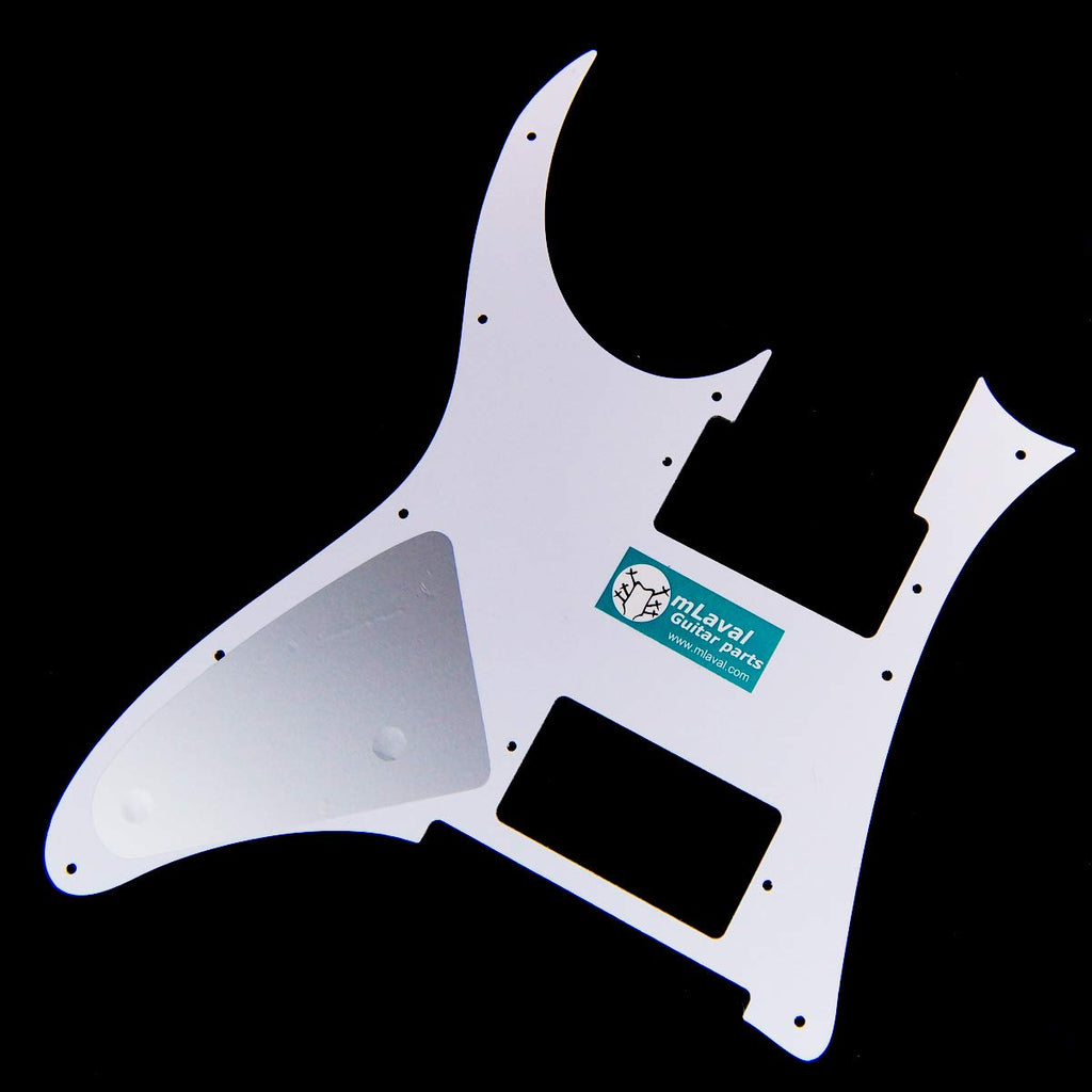 Custom Guitar Pick Guard for Ibanez RG 350 DX, 2-Pickup, 4ply White Pearloid