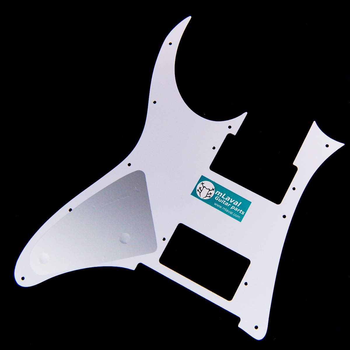 Custom Guitar Pick Guard for Ibanez RG 350 DX, 2-Pickup, 4ply White Pearloid