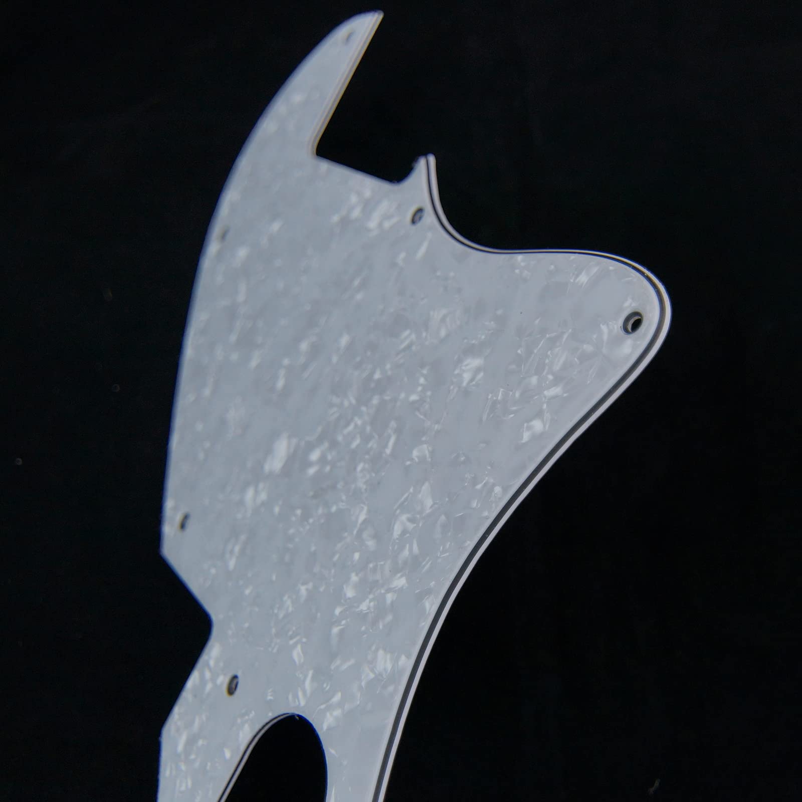Custom Guitar Pickguard for Tele F Hole Convertion, No pickup hole, 4ply White Pearloid