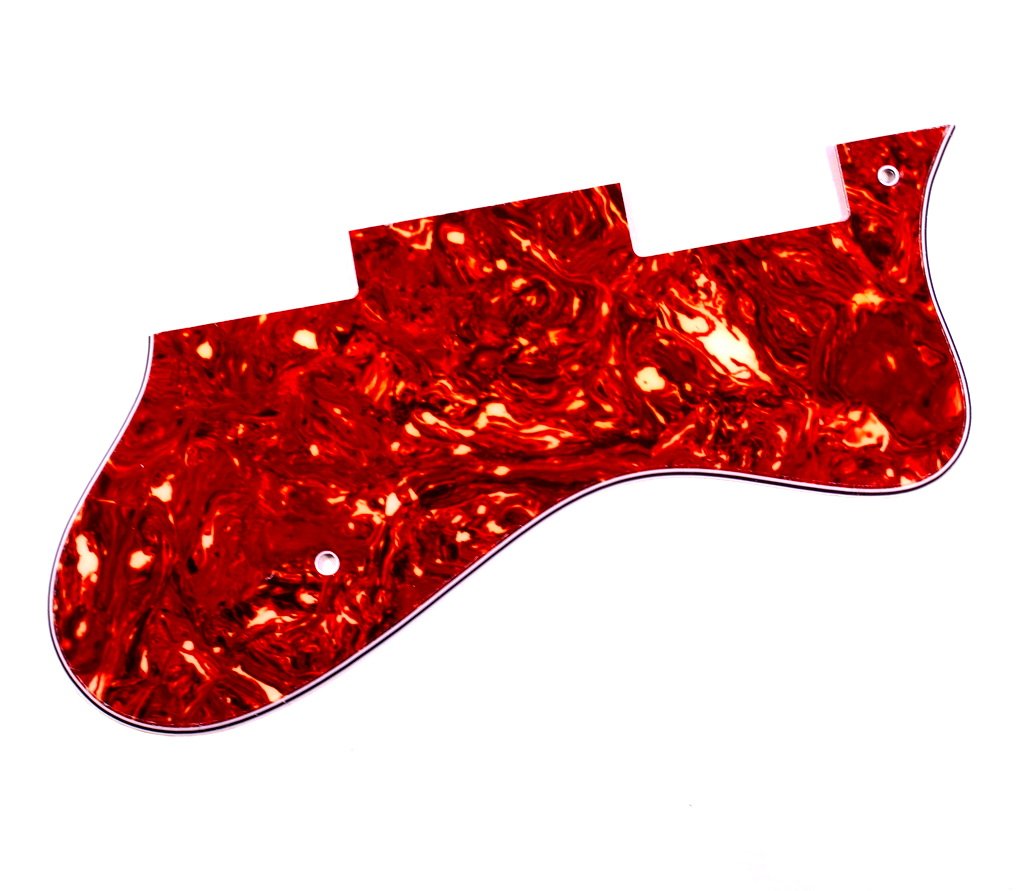 (B47) Guitar Pickguard Fits Epiphone Dot Style , 4ply Tortoise Red
