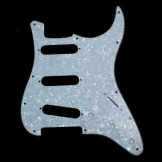 10x Custom Guitar Pickguard For Strat Standard, 4ply white Pearloid